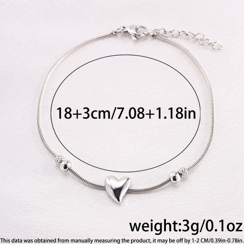Wholesale Simple Love Titanium Steel Versatile Bracelet